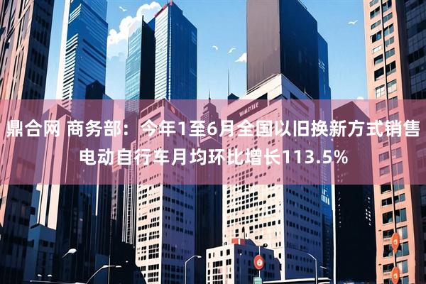 鼎合网 商务部：今年1至6月全国以旧换新方式销售电动自行车月均环比增长113.5%
